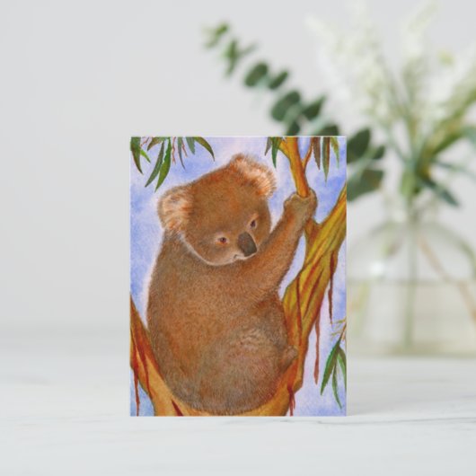 L'Ours De Koala Doux Dans Une Invitation D'Anniver (Debout devant)