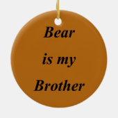 L'ours est mon ornement cherokee de frère (Dos)
