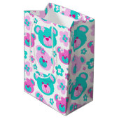 L'ours et les fleurs de nounours dentellent le sac (Dos Angle)