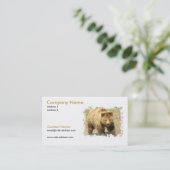 L'ours gris concernent un carte de visite (Debout devant)