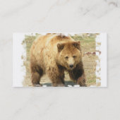 L'ours gris concernent un carte de visite (Dos)