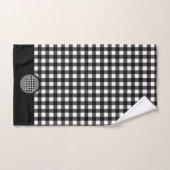 L'Ours Plaid Blanc Noir (Serviette à main)