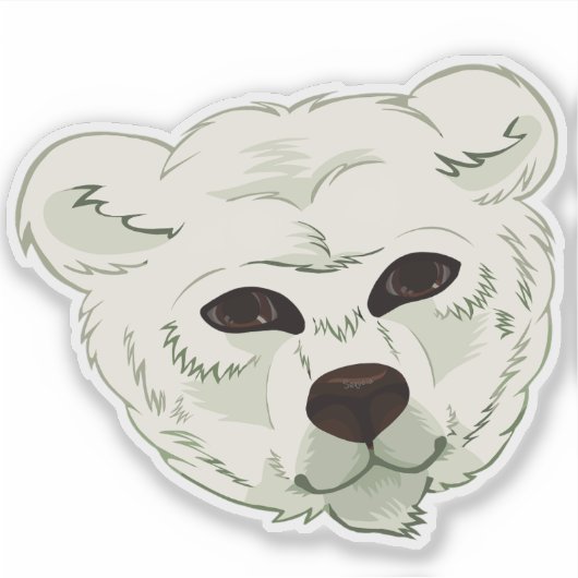 L'ours polaire // Autocollant vinyle sur mesure (Devant)