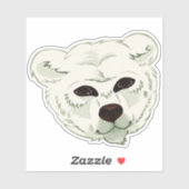 L'ours polaire // Autocollant vinyle sur mesure (Feuille)