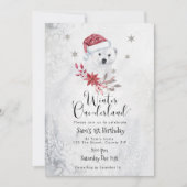 l'ours polaire hiver onderland invitation d'annive (Devant)