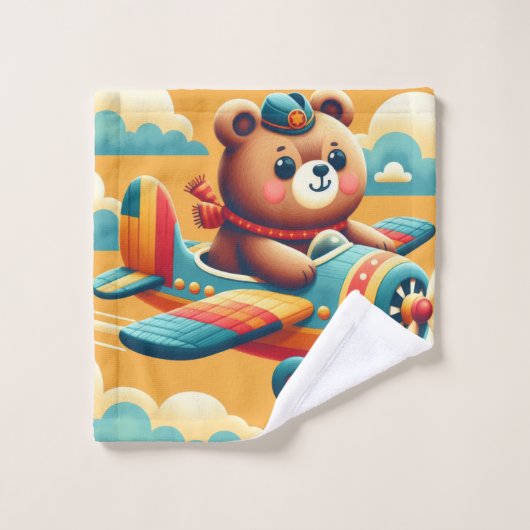 L'ours prend le vol (Gant de toilette)