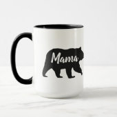 L'ours rustique Mama Bear Simple Mug de café noir  (Gauche)