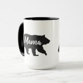 L'ours rustique Mama Bear Simple Mug de café noir  (Devant gauche)