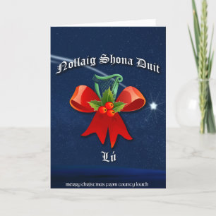 Louth Irish Kerstcard - Nollaig Shona Duit Feestdagen Kaart