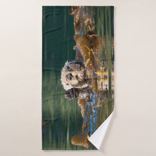 Loutre de mer de ondulation (Serviette de bain)