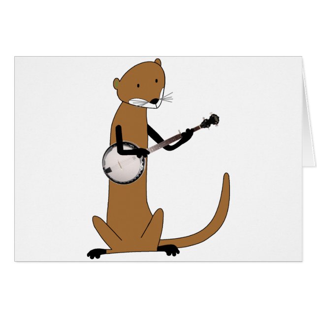 Loutre jouant le banjo (Devant horizontal)