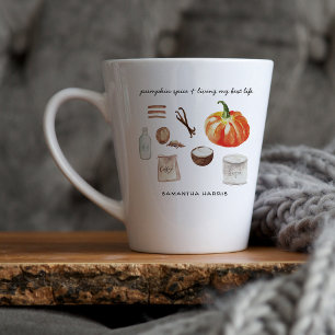 Louvain citrouille épice Mug en latte monogramme