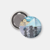 Louvre Circle Magnet (Diverse maten) Magneet (Voorkant / Achterkant)