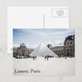 Louvre in witte winter Parijs Briefkaart (Voorkant / Achterkant)