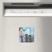 Louvre Magnet Carré 2 pouces (In Situ (Lave-vaisselle))