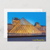 Louvre Museum, Parijs Briefkaart (Voorkant / Achterkant)