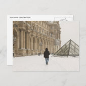 Louvre onder de sneeuw briefkaart (Voorkant / Achterkant)
