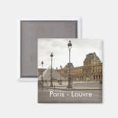 Louvre. Parijs, Frankrijk Magneet (Voorkant / Achterkant)