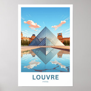 Louvre Paris Reisprint Poster