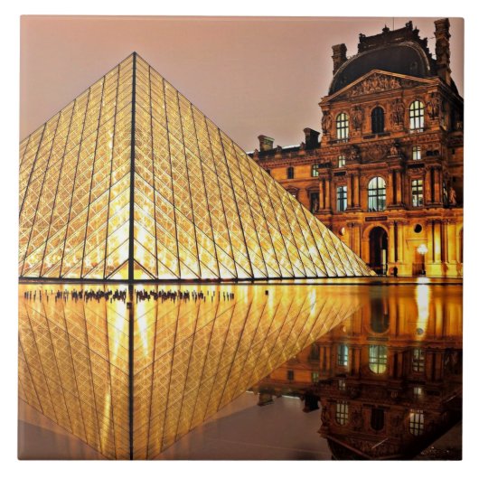 Louvre Pyramid, Parijs Tegeltje (Voorkant)