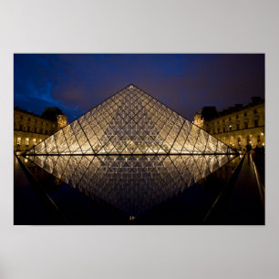 Louvre Pyramid van architect I.M. Pei bij Poster