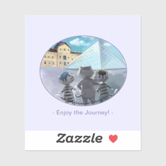 Louvre Vinyl Sticker - Geniet (verschillende maten (Vel)