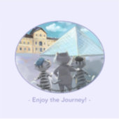 Louvre Vinyl Sticker - Geniet (verschillende maten (Voorkant)