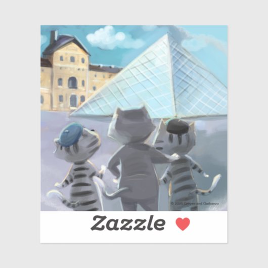 Louvre Vinyl Sticker (verschillende maten) (Vel)