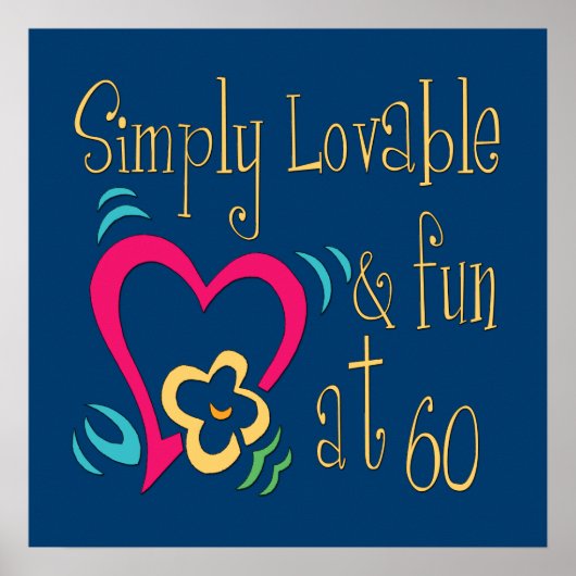 Lovable and Fun 60th Birthday Poster (Voorkant)