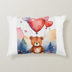 Lovable Beer met hart ballon accent kussen