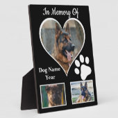 Lovable Black and White Dog Memories Plaque (Côté)