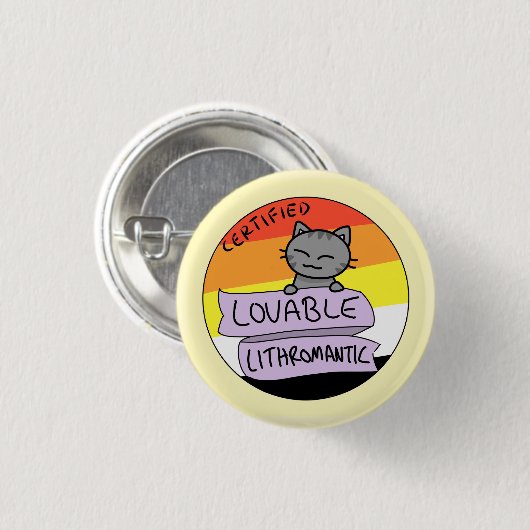 Lovable Lithromantic Ronde Button 3,2 Cm (Voorkant /achterkant)