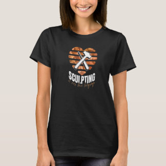 Lovable Sculpting Cheerful Families Quote T-shirt