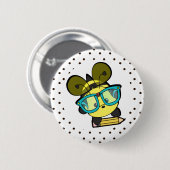 Lovable Smarty Bee Ronde Button 5,7 Cm (Voorkant /achterkant)