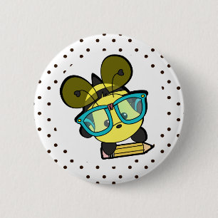 Lovable Smarty Bee Ronde Button 5,7 Cm