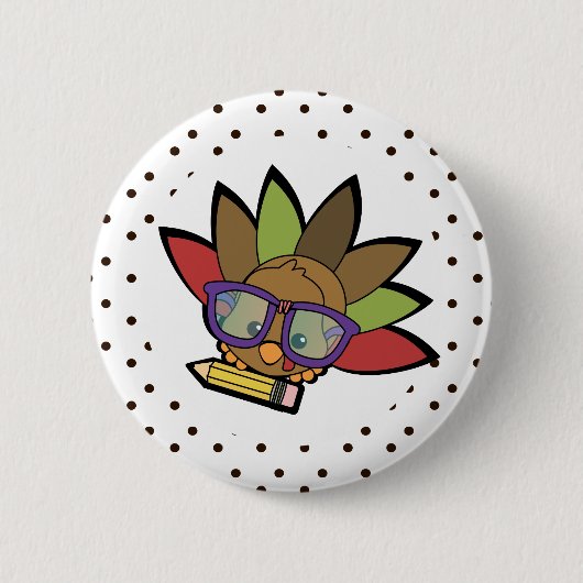 Lovable Smarty Turkey Ronde Button 5,7 Cm (Voorkant)