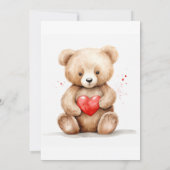 Lovable Teddy Bear Verjaardagsfeestje Kaart (Achterkant)