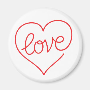 LOVE (03) Standard, 2¼ inch Ronde Magnet Magneet