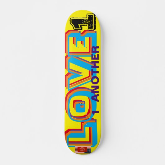 LOVE 1 ANOTHER  7 3/4" Planche de Skateboard (Devant)