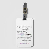 Love 1 Corinthians 13:1 Bagagelabel (Voorkant (verticaal))