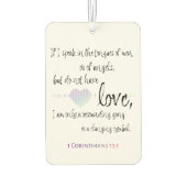 Love 1 Corinthians 13:1 Luchtverfrisser (Achterkant)