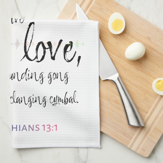 Love 1 Corinthians 13:1 Theedoek (Quarter Fold)