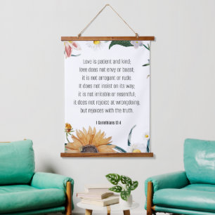 Love, 1 Corinthians 13:4, Hangend Wandkleed
