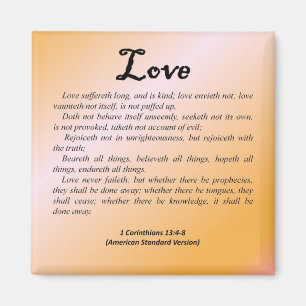 Love 1 Corinthians 13-4 Magneet