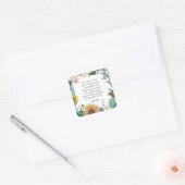 Love, 1 Corinthians 13:4, Vierkante Sticker (Envelop)