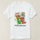 LOVE 1e klas leraar Snowman Santa Hat Kerstmis T-shirt (Design voorkant)
