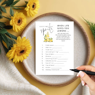 Love 1st Spritz Mad Libs Vrijgezellenfeest Game Kaart