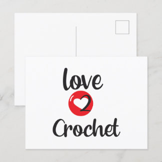 love 2 crochet briefkaart