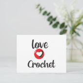 love 2 crochet briefkaart (Staand voorkant)