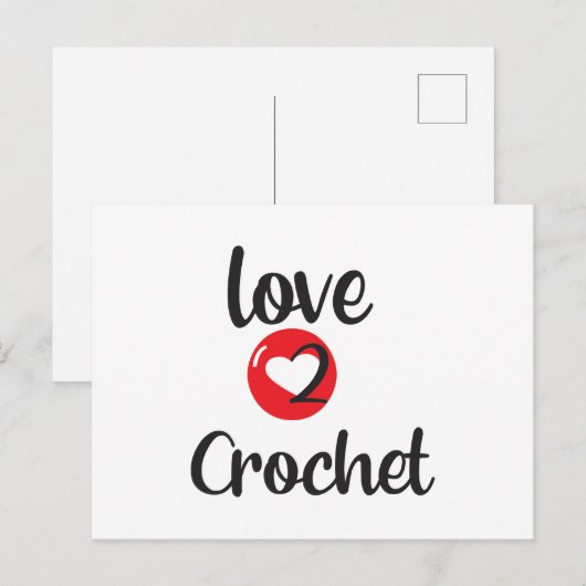 love 2 crochet briefkaart (Voorkant / Achterkant)